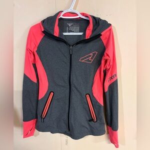 FXR Women's Gray and Pink Hoodie